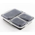 Certified Antibacterial Plastic 3 Compartment Food Storage Container, Bento Lunch Box